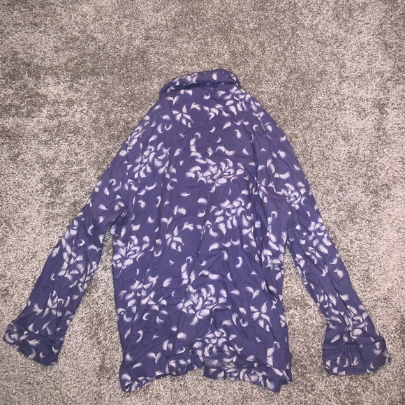 Victorias Secret Blue & White Button Down top sz M - Picture 7 of 7